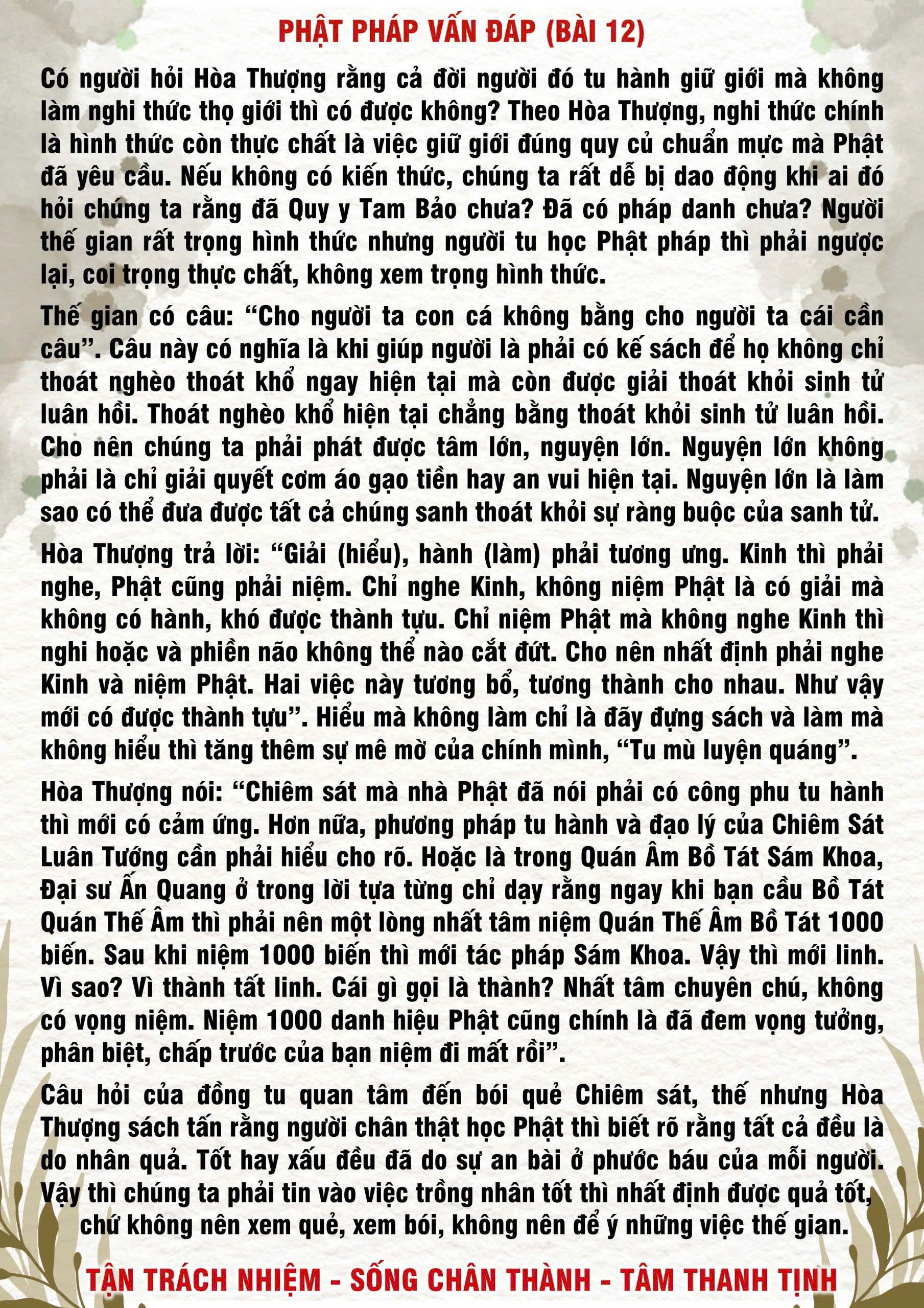 12 · Phật Pháp Vấn Đáp - 12